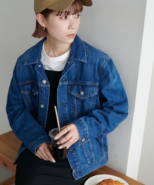 DISCOAT(ディスコート)の「《ユニセックス》【EDWIN】デニムジャケット(デニムジャケット・レディース・サックスブルー/ブルー系その他/インディゴブルー・MEDIUM/X-LARGE/LARGE)」の3枚目の写真