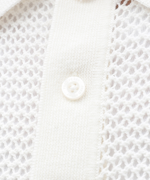 FRED PERRY(フレッドペリー)の「FRED PERRY (フレッド ペリー) OPEN KNIT SHIRT K7638(ポロシャツ・メンズ・ホワイト・MEDIUM/LARGE)」の10枚目の写真