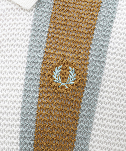 FRED PERRY(フレッドペリー)の「FRED PERRY (フレッド ペリー) OPEN KNIT SHIRT K7638(ポロシャツ・メンズ・ホワイト・MEDIUM/LARGE)」の11枚目の写真