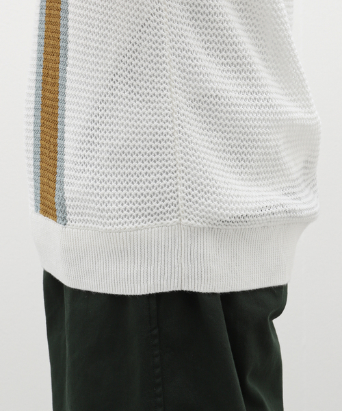 FRED PERRY(フレッドペリー)の「FRED PERRY (フレッド ペリー) OPEN KNIT SHIRT K7638(ポロシャツ・メンズ・ホワイト・MEDIUM/LARGE)」の12枚目の写真
