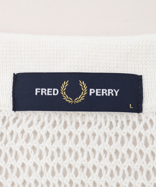 FRED PERRY(フレッドペリー)の「FRED PERRY (フレッド ペリー) OPEN KNIT SHIRT K7638(ポロシャツ・メンズ・ホワイト・MEDIUM/LARGE)」の13枚目の写真