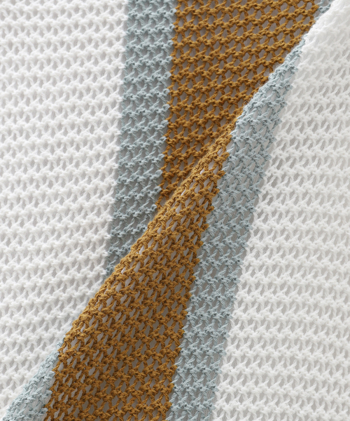 FRED PERRY(フレッドペリー)の「FRED PERRY (フレッド ペリー) OPEN KNIT SHIRT K7638(ポロシャツ・メンズ・ホワイト・MEDIUM/LARGE)」の15枚目の写真