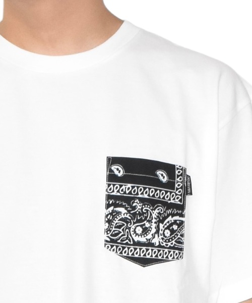 DOUBLE STEAL(ダブルスティール)の「柄ポケット Tシャツ(Tシャツ/カットソー・メンズ・ブラック系1/ブラック系3/ホワイト系4/ブラック系その他/ブラック系4/ホワイト系3/ホワイト系5/ホワイト系1・X-LARGE/LARGE)」の4枚目の写真