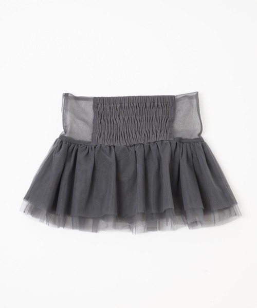 mysty woman（ミスティウーマン）の「チュールフリルコルセットベルト　131823（ベルト・レディース・チャコールグレー/アイボリー・FREE）」の7枚目の写真