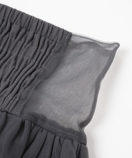 mysty woman（ミスティウーマン）の「チュールフリルコルセットベルト　131823（ベルト・レディース・チャコールグレー/アイボリー・FREE）」の11枚目の写真