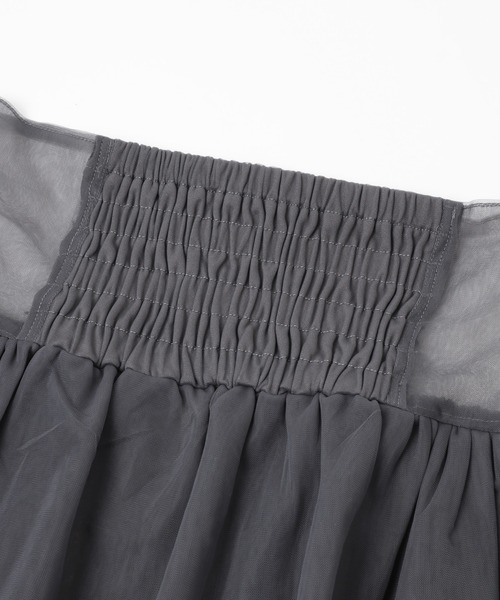 mysty woman（ミスティウーマン）の「チュールフリルコルセットベルト　131823（ベルト・レディース・チャコールグレー/アイボリー・FREE）」の12枚目の写真