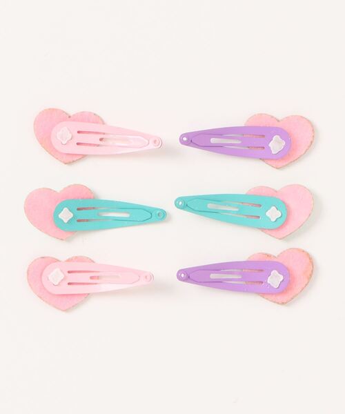 hymy(ヒュミュ)の「【 hymy-ヒュミュ- 】キラキラ グリッター モチーフ パッチンピン 6個セット ( kids )_(ヘアピン・キッズ・B/A・FREE)」の5枚目の写真