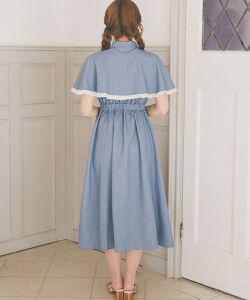 Areeam(アリーム)の「配色フリルケープワンピース(ワンピース・レディース・ライトブルー/ライトピンク・FREE)」の19枚目の写真