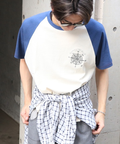 DOUBLE NAME（ダブルネーム）の「配色ﾗｸﾞﾗﾝBACK刺しゅうTEE（Tシャツ/カットソー・レディース・ネイビー/イエロー/ブラック・FREE）」の15枚目の写真