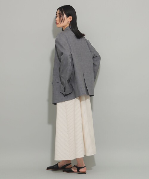 Ray BEAMS（レイビームス）の「レース トリム アシメ キャミ ワンピース（ワンピース・レディース・ブラック/オフホワイト・0/1）」の7枚目の写真