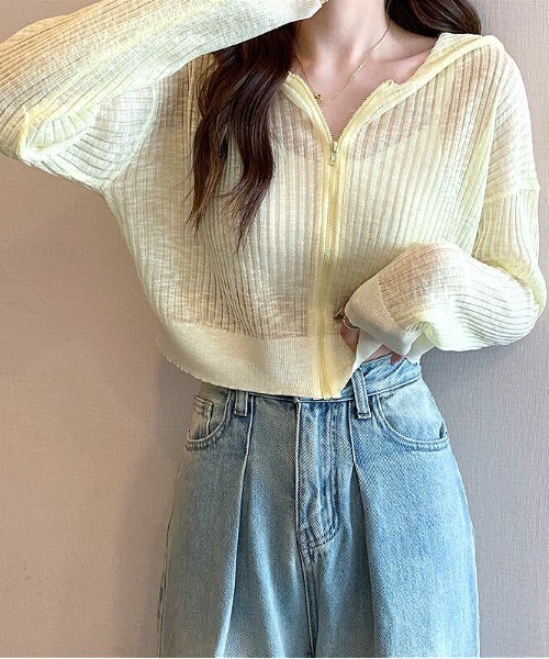 始末屋さっちゃん専用！レディース♡スノボ美品セットアップ！！ セール】クロップド丈サマーニットシアーフーディー