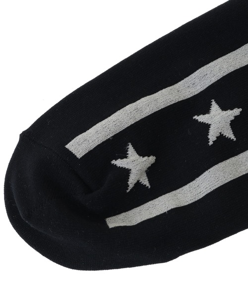 Candy Stripper（キャンディストリッパー）の「STAR LINE KNEE HIGH ソックス（ソックス/靴下・レディース・ブラック/ピンク系その他/ネイビー・FREE）」の7枚目の写真