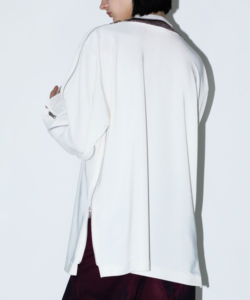 TOGA PULLA(トーガ プルラ)の「【TOGA PULLA/トーガプルラ】Code pique jersey top/コードピケジャージートップ/TP242-JK235(Tシャツ/カットソー・レディース・ブラック/ホワイト・36)」の4枚目の写真