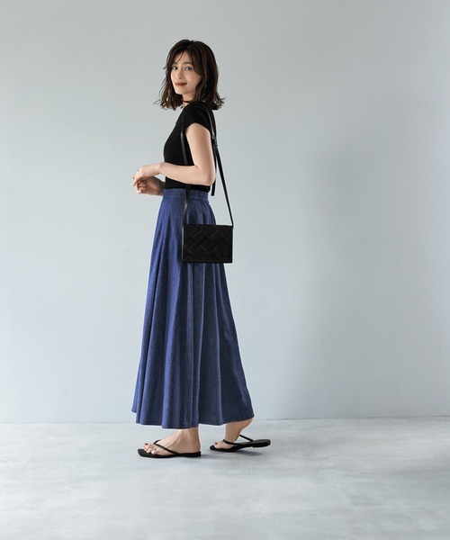 STYLE DELI（スタイルデリ）の「【セット対応】サマーデニムフレアスカート（デニムスカート・レディース・ダークブルー・SMALL/MEDIUM）」の3枚目の写真