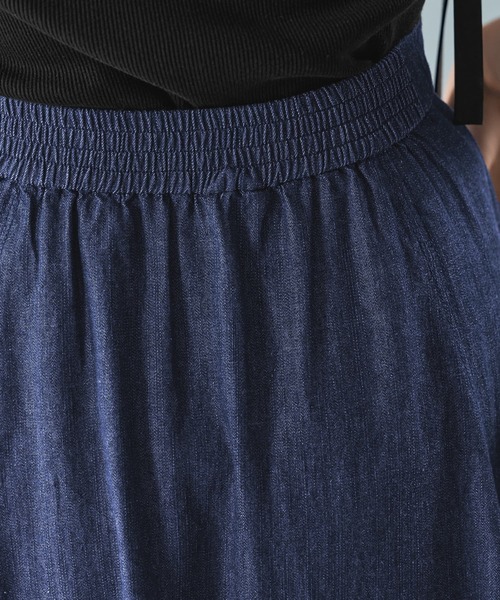 STYLE DELI（スタイルデリ）の「【セット対応】サマーデニムフレアスカート（デニムスカート・レディース・ダークブルー・SMALL/MEDIUM）」の7枚目の写真
