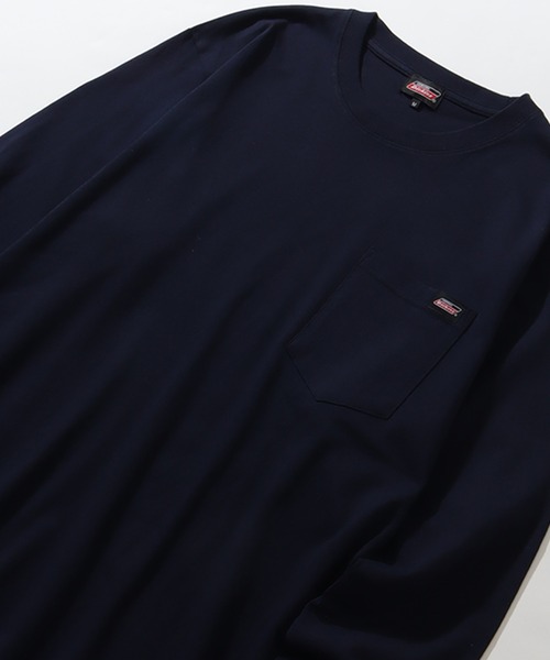 Dickies(ディッキーズ)の「【GENUINE DICKIES/ジェニュインディッキーズ】ポケット付き 長袖 リブ Tシャツ(Tシャツ/カットソー・メンズ・ネイビー/ホワイト/ブラック/アッシュグレー/ダークブルー・XL/M/L)」の11枚目の写真