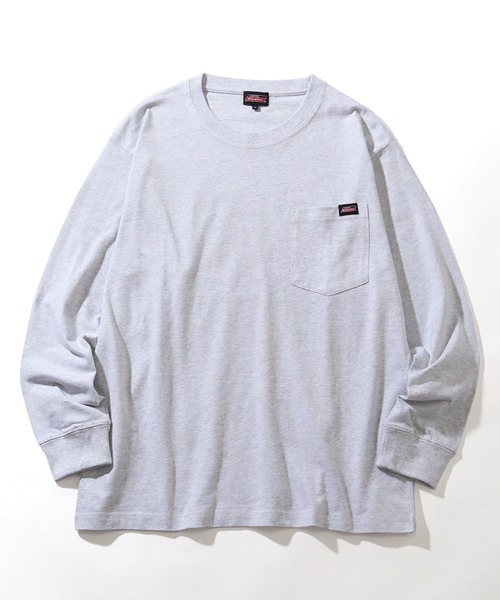 Dickies(ディッキーズ)の「【GENUINE DICKIES/ジェニュインディッキーズ】ポケット付き 長袖 リブ Tシャツ(Tシャツ/カットソー・メンズ・ネイビー/ホワイト/ブラック/アッシュグレー/ダークブルー・XL/M/L)」の18枚目の写真