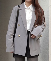 金ボタンツイルテーラードジャケット