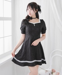 ハートネックお嬢様ワンピース
