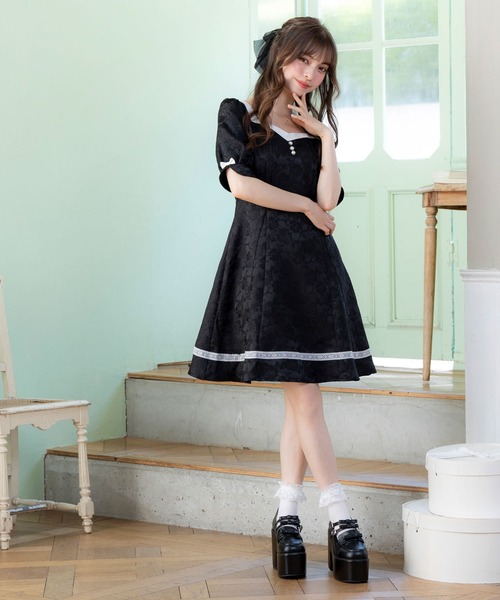 ハートネックお嬢様ワンピース（ワンピース）｜DearMyLoveRose（ディア