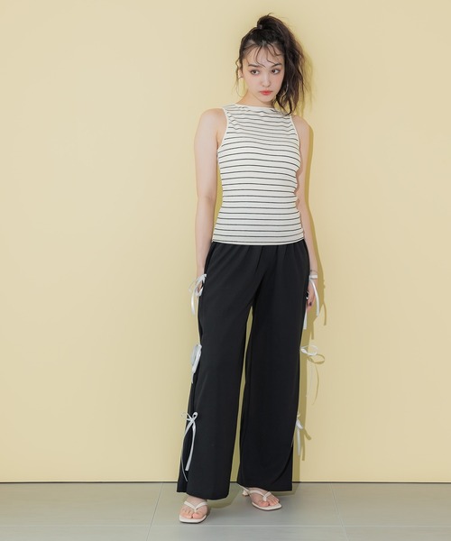 coca（coca）（コカ）の「カップ付きボートネックタンクトップ（タンクトップ・レディース・ホワイト/その他1/チャコール/ブラック・L/S/M）」の11枚目の写真