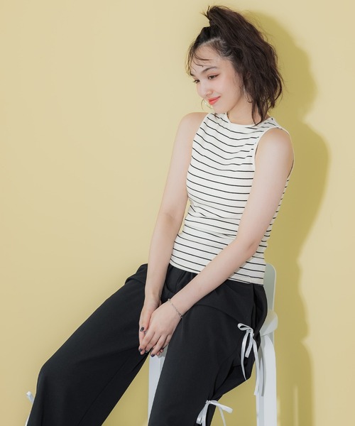 coca（coca）（コカ）の「カップ付きボートネックタンクトップ（タンクトップ・レディース・ホワイト/その他1/チャコール/ブラック・L/S/M）」の12枚目の写真