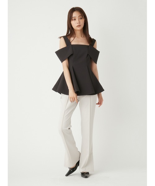 FRAY I.D(フレイアイディー)の「スリムフレアストレッチパンツ(その他パンツ・レディース・ブラック/アイボリー/ブルー・1/0)」の17枚目の写真