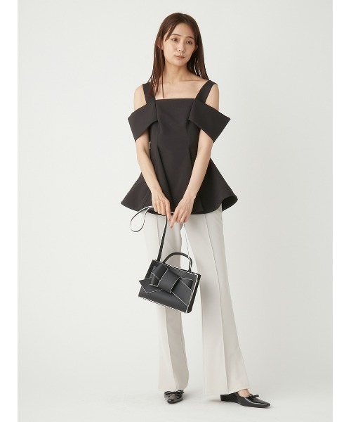 FRAY I.D(フレイアイディー)の「スリムフレアストレッチパンツ(その他パンツ・レディース・ブラック/アイボリー/ブルー・1/0)」の18枚目の写真