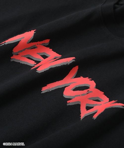 GLAZOS(グラソス)の「【大人向けサイズあり】【MARVEL】スパイダーマン/ボックスロゴバックプリントビッグTシャツ(Tシャツ/カットソー・キッズ・ブラック/ホワイト・LL/L/M/S)」の6枚目の写真