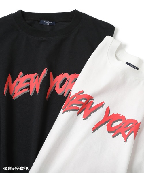 GLAZOS(グラソス)の「【大人向けサイズあり】【MARVEL】スパイダーマン/ボックスロゴバックプリントビッグTシャツ(Tシャツ/カットソー・キッズ・ブラック/ホワイト・LL/L/M/S)」の8枚目の写真