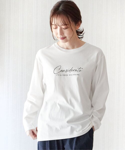 ikka(イッカ)の「【雑誌InRed10月号掲載】ロゴフォトプリントロンT【親子コーデ】(Tシャツ/カットソー・レディース・ブラック/オフホワイト/ホワイト・M/L/S)」の8枚目の写真