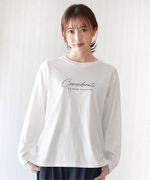 ikka(イッカ)の「【雑誌InRed10月号掲載】ロゴフォトプリントロンT【親子コーデ】(Tシャツ/カットソー・レディース・ブラック/オフホワイト/ホワイト・M/L/S)」の9枚目の写真