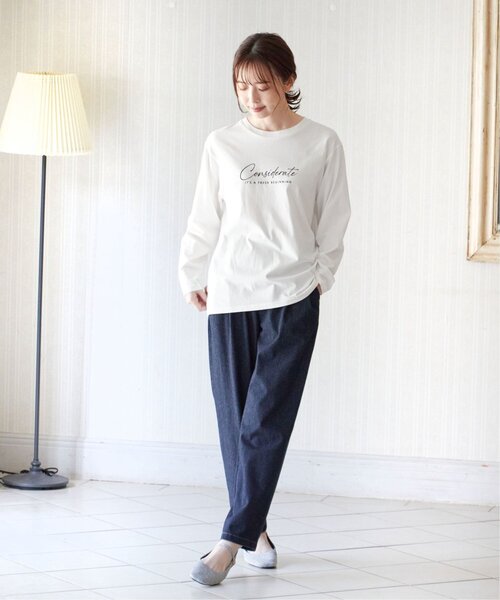 ikka(イッカ)の「【雑誌InRed10月号掲載】ロゴフォトプリントロンT【親子コーデ】(Tシャツ/カットソー・レディース・ブラック/オフホワイト/ホワイト・M/L/S)」の11枚目の写真