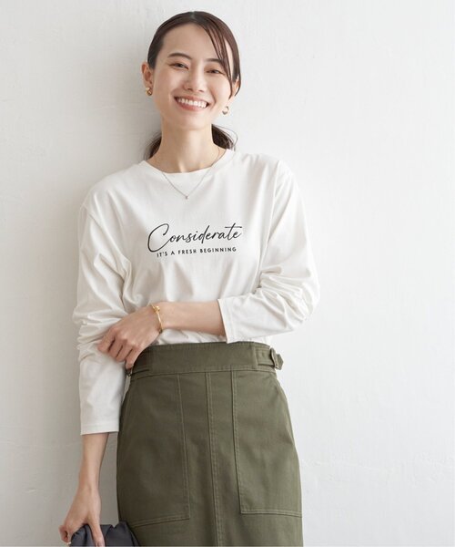 ikka(イッカ)の「【雑誌InRed10月号掲載】ロゴフォトプリントロンT【親子コーデ】(Tシャツ/カットソー・レディース・ブラック/オフホワイト/ホワイト・M/L/S)」の17枚目の写真