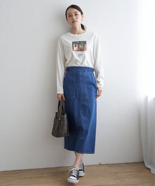 ikka(イッカ)の「【雑誌InRed10月号掲載】ロゴフォトプリントロンT【親子コーデ】(Tシャツ/カットソー・レディース・ブラック/オフホワイト/ホワイト・M/L/S)」の21枚目の写真