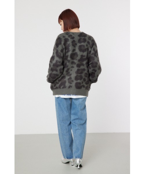 RODEO CROWNS WIDE BOWL（ロデオクラウンズワイドボウル）の「パターンシャギーニットカーディガン（カーディガン/ボレロ・レディース・ホワイト系その他/ブラック系その他/グレー系その他・MEDIUM/LARGE）」の13枚目の写真