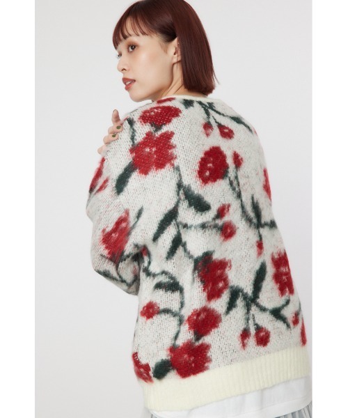 RODEO CROWNS WIDE BOWL（ロデオクラウンズワイドボウル）の「パターンシャギーニットカーディガン（カーディガン/ボレロ・レディース・ホワイト系その他/ブラック系その他/グレー系その他・MEDIUM/LARGE）」の16枚目の写真