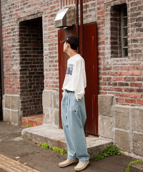 U.S. POLO ASSN.（ユーエスポロアッスン）の「【U.S. POLO ASSN.】 ワンポイント ロゴ 刺繍 デニム ・ ツイル バルーン ワイドパンツ（デニムパンツ・メンズ・ブラック系/ベージュ/ブルー/ブラック/サックスブルー/ワンウォッシュ/カーキ/オリーブ・SMALL/MEDIUM/LARGE/X-LARGE）」の19枚目の写真