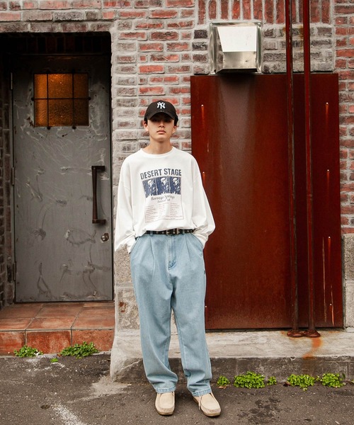 U.S. POLO ASSN.（ユーエスポロアッスン）の「【U.S. POLO ASSN.】 ワンポイント ロゴ 刺繍 デニム ・ ツイル バルーン ワイドパンツ（デニムパンツ・メンズ・ブラック系/ベージュ/ブルー/ブラック/サックスブルー/ワンウォッシュ/カーキ/オリーブ・SMALL/MEDIUM/LARGE/X-LARGE）」の22枚目の写真