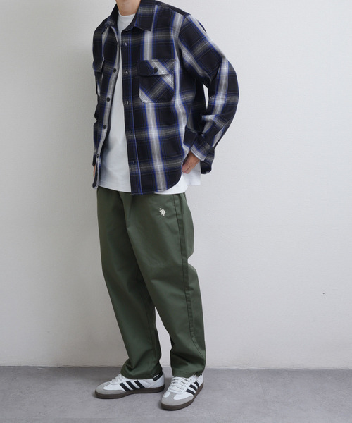 U.S. POLO ASSN.】 ワンポイント ロゴ 刺繍 デニム ・ ツイル バルーン