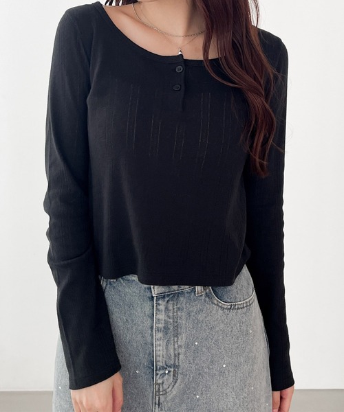 Heather(ヘザー)の「パターンメッシュカットソー 145152(Tシャツ/カットソー・レディース・アイボリー/ブラック/グレー系その他・FREE)」の16枚目の写真