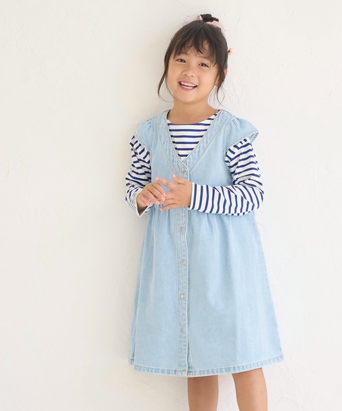   膝丈ワンピース デニム チャームリング ゴールド金具 楽天市場】☆20％OFF!! 10/4～10/9【 ピーシング デニム