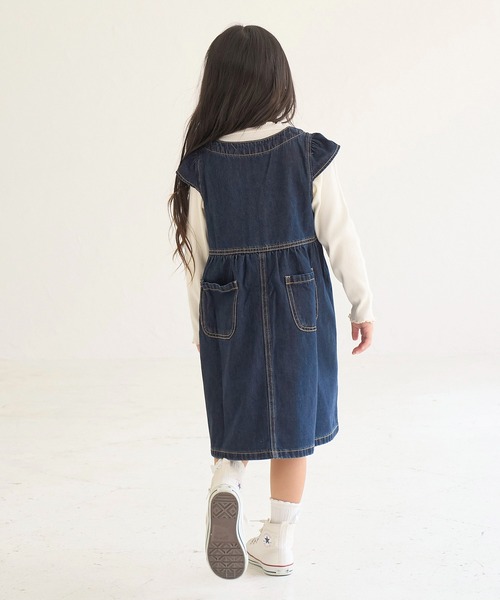 ROPE' PICNIC(ロペピクニック)の「【親子リンク】デニムワンピース(ワンピース・キッズ・ネイビー/サックスブルー・140/150/110/120/130)」の21枚目の写真
