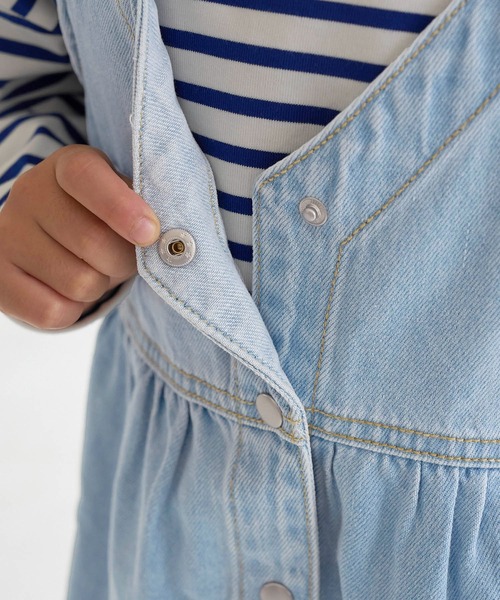 ROPE' PICNIC(ロペピクニック)の「【親子リンク】デニムワンピース(ワンピース・キッズ・ネイビー/サックスブルー・140/150/110/120/130)」の11枚目の写真