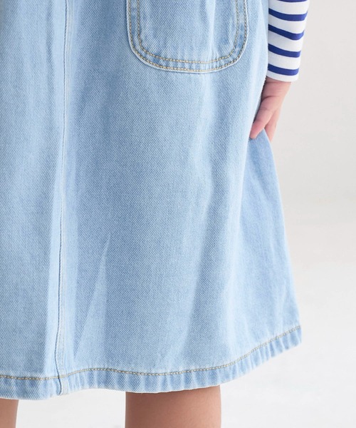 ROPE' PICNIC(ロペピクニック)の「【親子リンク】デニムワンピース(ワンピース・キッズ・ネイビー/サックスブルー・140/150/110/120/130)」の13枚目の写真
