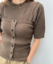 y/m | 透かし編みニットビスチェ(ベスト)