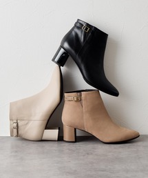HIMIKO | 【Made in Japan】【撥水】5.5cmヒールベルトデザインブーツ/643402(ブーツ)