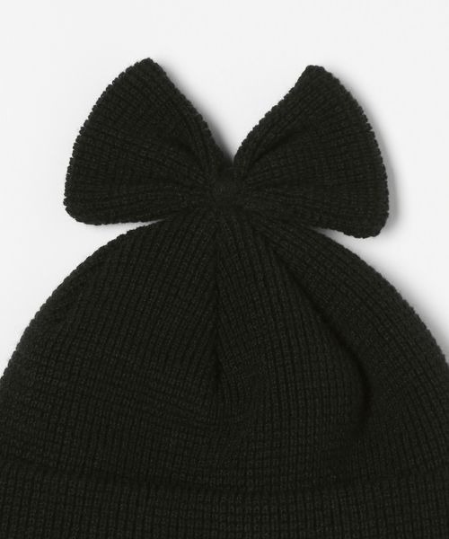 LOWRYS FARM（ローリーズファーム）の「リボンニットワッチ　143693（ニットキャップ/ビーニー・キッズ・グレー/ブラック・FREE）」の5枚目の写真