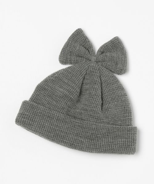 LOWRYS FARM（ローリーズファーム）の「リボンニットワッチ　143693（ニットキャップ/ビーニー・キッズ・グレー/ブラック・FREE）」の11枚目の写真