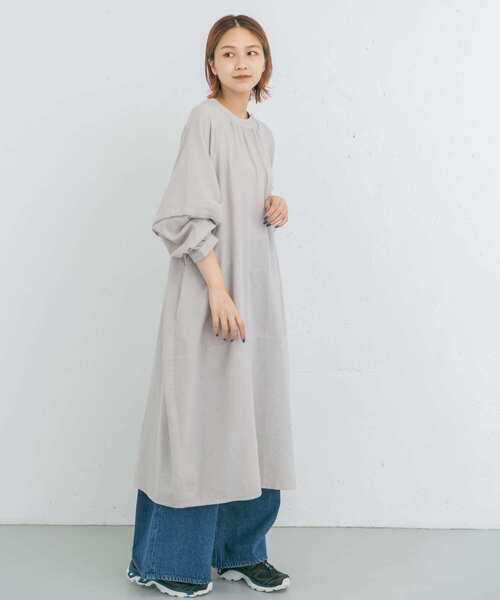 EKAL(エカル)の「ボリュームスリーブコクーンワンピース(ワンピース・レディース・グレー系その他/グレー・ONE)」の5枚目の写真